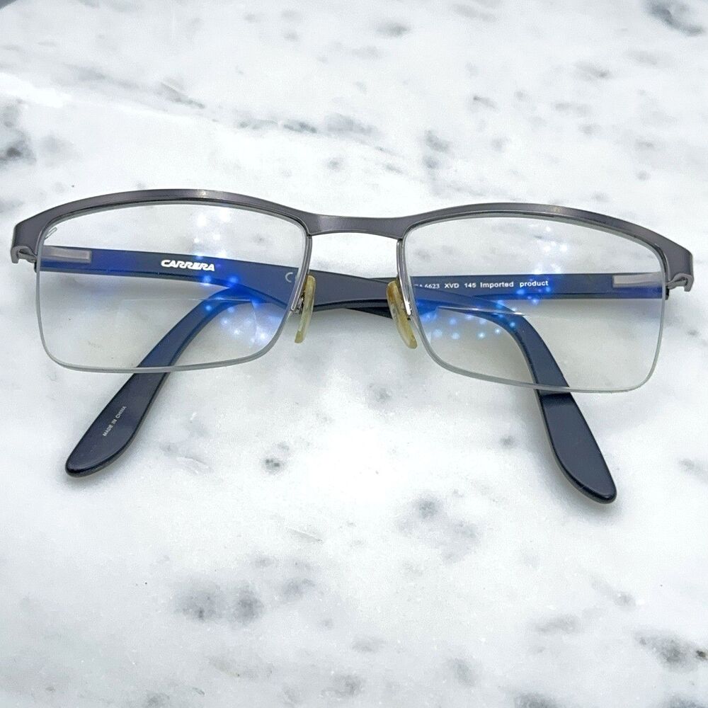 Carrera CA6623 XVD Dark Ruthenium Silver Half Rim Eyeglasses Frames 54-19-145
